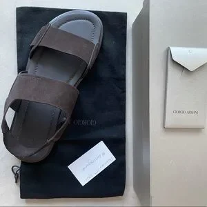 Giorgio Armani Suede Sandals Size 44 (US 11.5) in Dark Brown Giorgio Armani | Shoes | Giorgio Armani Suede Sandals Size  main image 2